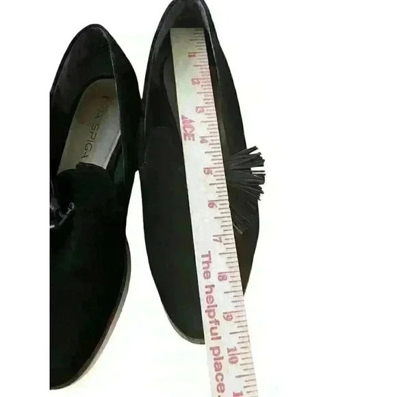 Via Spiga Sz 7 Suede Tassle Loafers Dark Academia Preppy Office Comfort - Picture 11 of 12